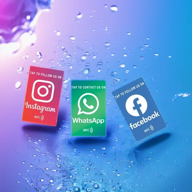 1/2/5/10 Facebook Contactless Business Card Social Media Sharing Card Reusable Review Tap Card NFC Tap Cards Boost Your Business