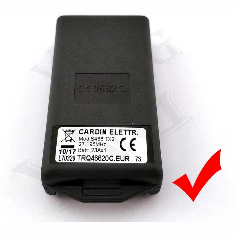 For CARDIN S466 TX2 TX4 S738 TX2 TX4 S48 TX2 TX4 S38=S738 Gate Remote Control Garage Door Opener 27.195MHz 30.875MHz Fixed Code