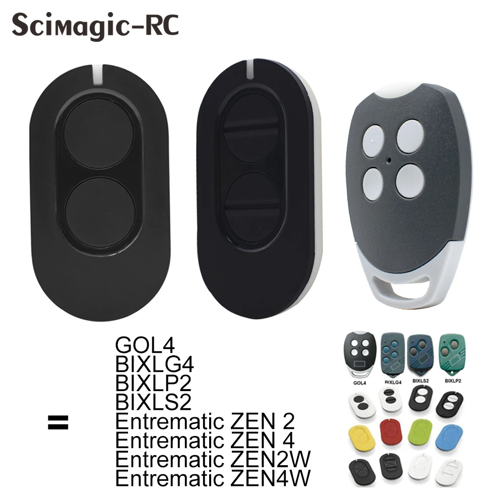 1/3/5/10pcs Compatible with Entrematic ZEN2 ZEN4 BIXLS2 BIXLP2 GOL4 BIXLG4 Garage Door Remote Control 433MHz Rolling Code