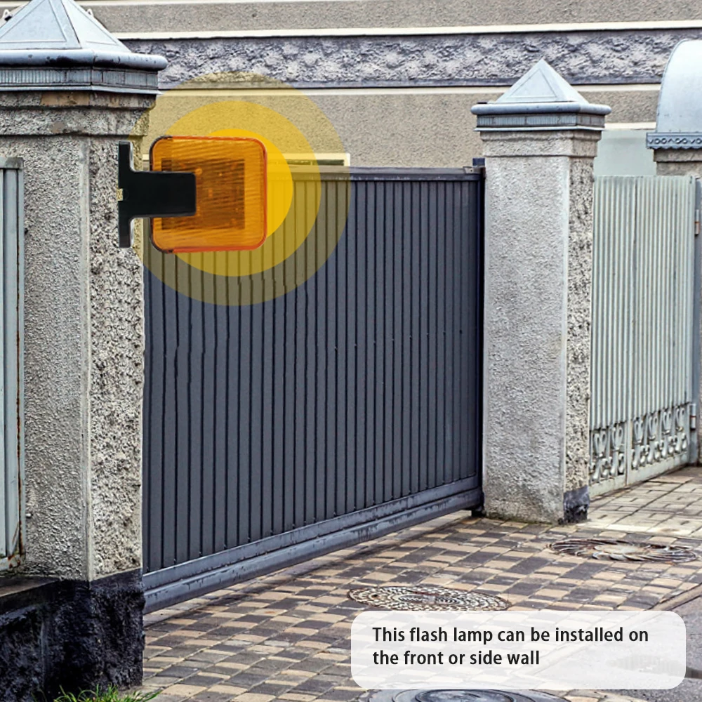 Warning Light for Sliding & Swing Gate Opener AC DC 12-265V Alarm Flashing Lamp Lndicator Light For Garage Gate Automatic Door