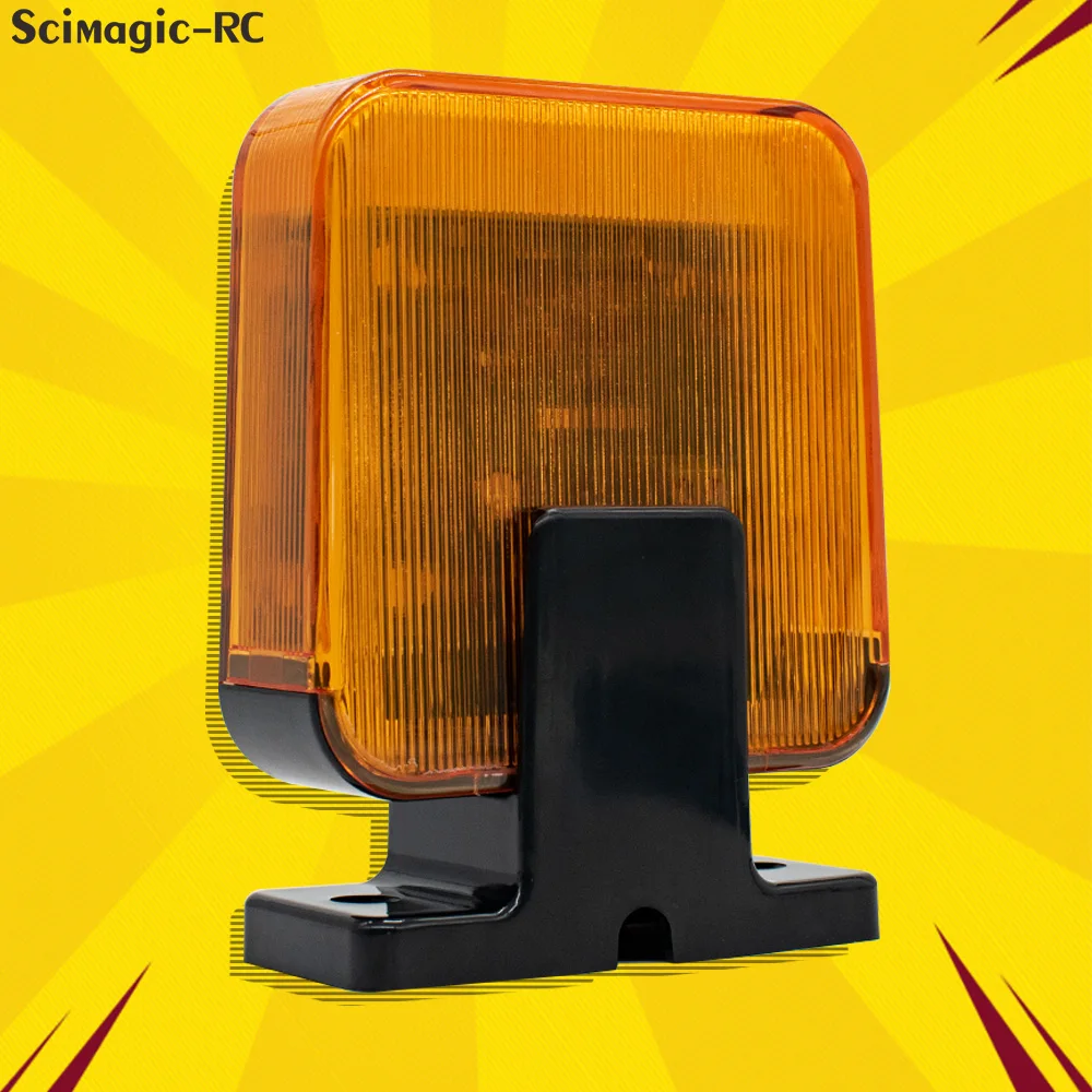 Warning Light for Sliding & Swing Gate Opener AC DC 12-265V Alarm Flashing Lamp Lndicator Light For Garage Gate Automatic Door