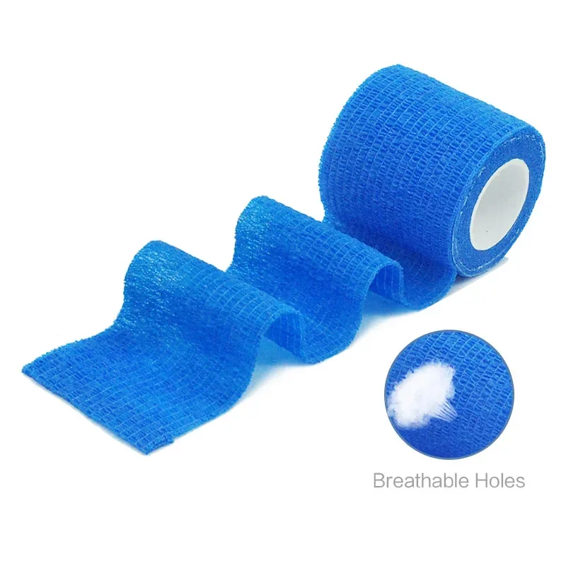 1/4pcs 2.5/5/7.5/10cm*4.8m Non Woven Elastic Self Adhesive Bandage Cohesive Bandage for Sports Fixing Finger Wrist Leg