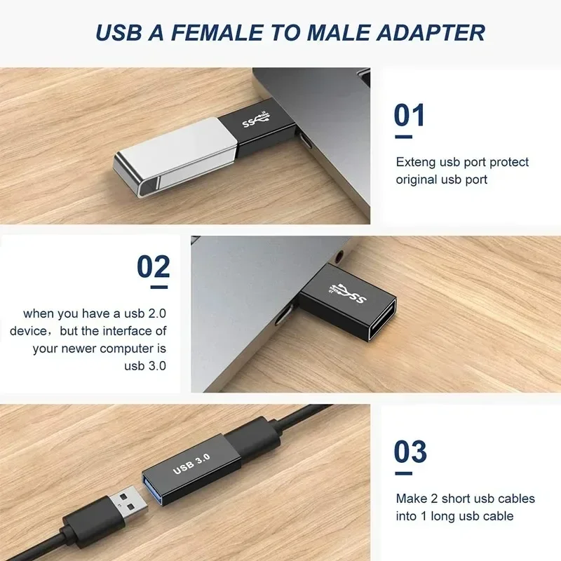 Universal USB 3.0 OTG Type C Adapter USB C Male to USB-A Male Female Converter for Macbook Huawei Xiaomi Samsung Ipad Connector