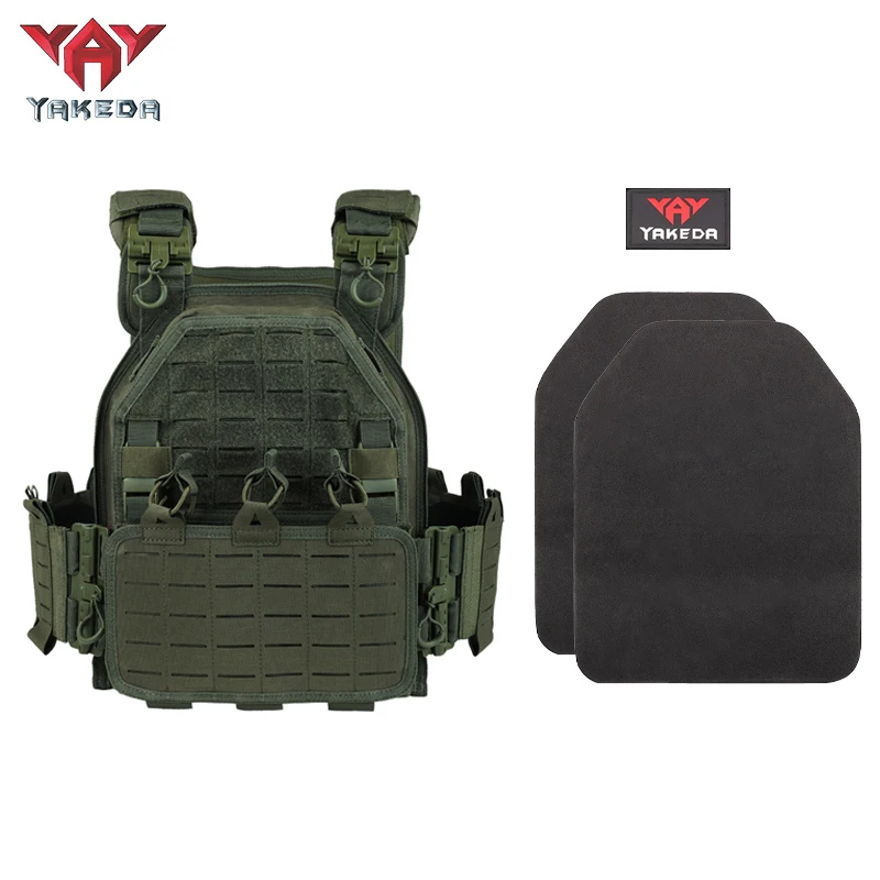 YAKEDA New Combat Vest 6094 Quick Release Lightweight Laser Cut Tactical Vest Black Gear Carry Hunting Tactical Vests