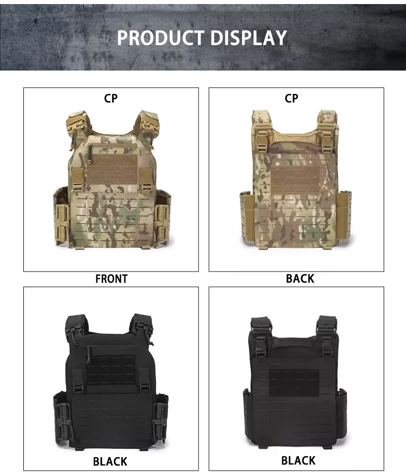 6094 Combat Vest 1000D High-Tensile Nylon Laser-Cut Webbing Rapid-Response for Hunting, Survival & Tactical Scenarios
