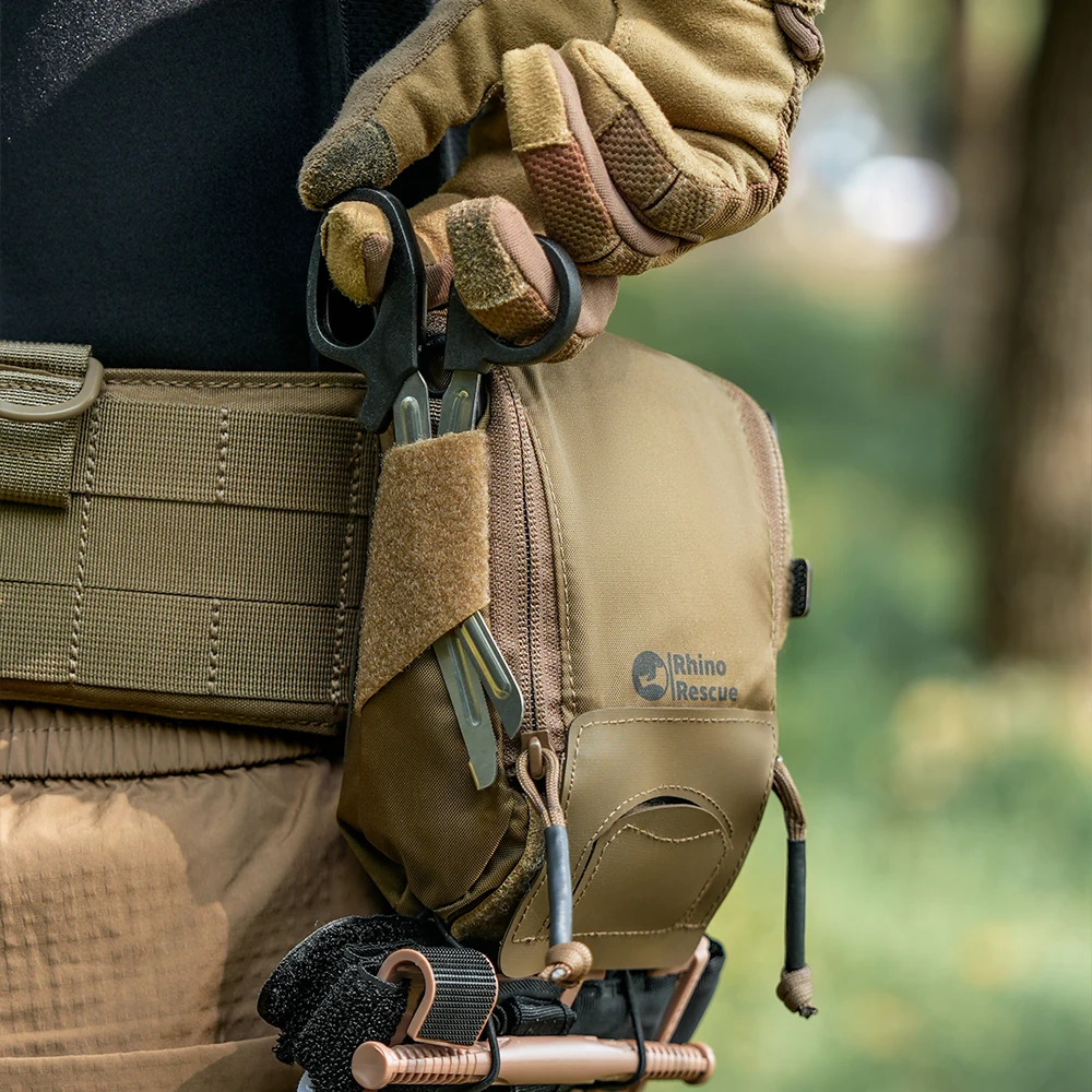 RHINO RESCUE MOLE IFAK Tactical Kit | Tourniquet, Compressed Gauze | MOLLE-Compatible for EMS, Survival & Range