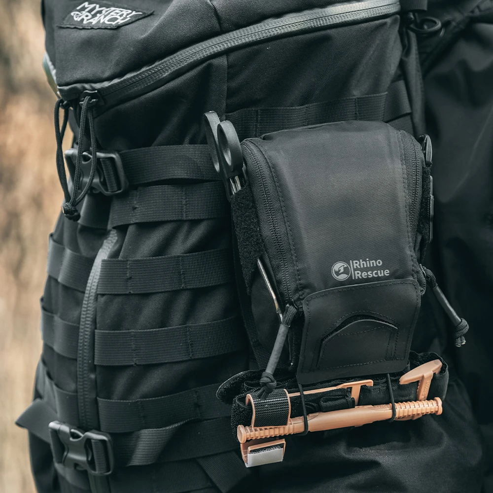 RHINO RESCUE MOLE IFAK Tactical Kit | Tourniquet, Compressed Gauze | MOLLE-Compatible for EMS, Survival & Range
