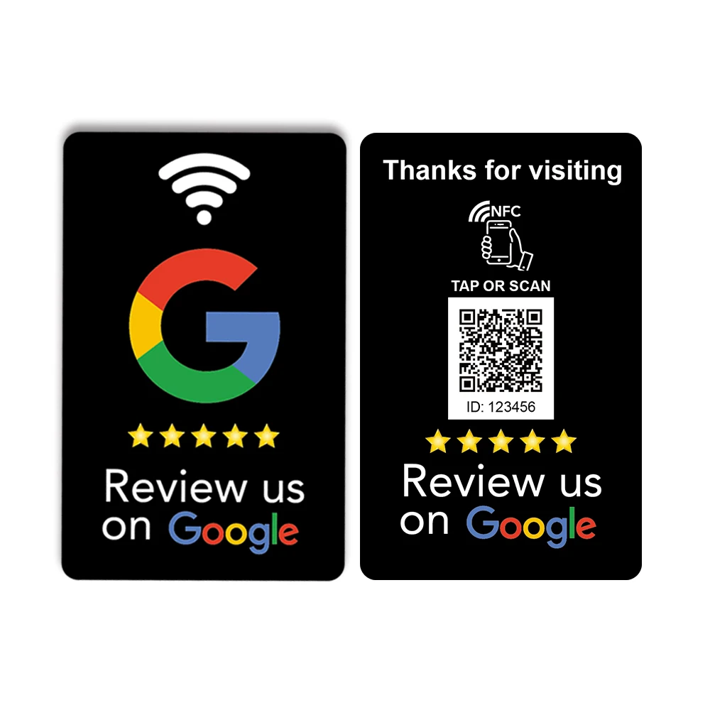 NFC QR Code Business Card Compatible Google Review for Small Business Marketing Boost Your Business Programmable NFC Cards
