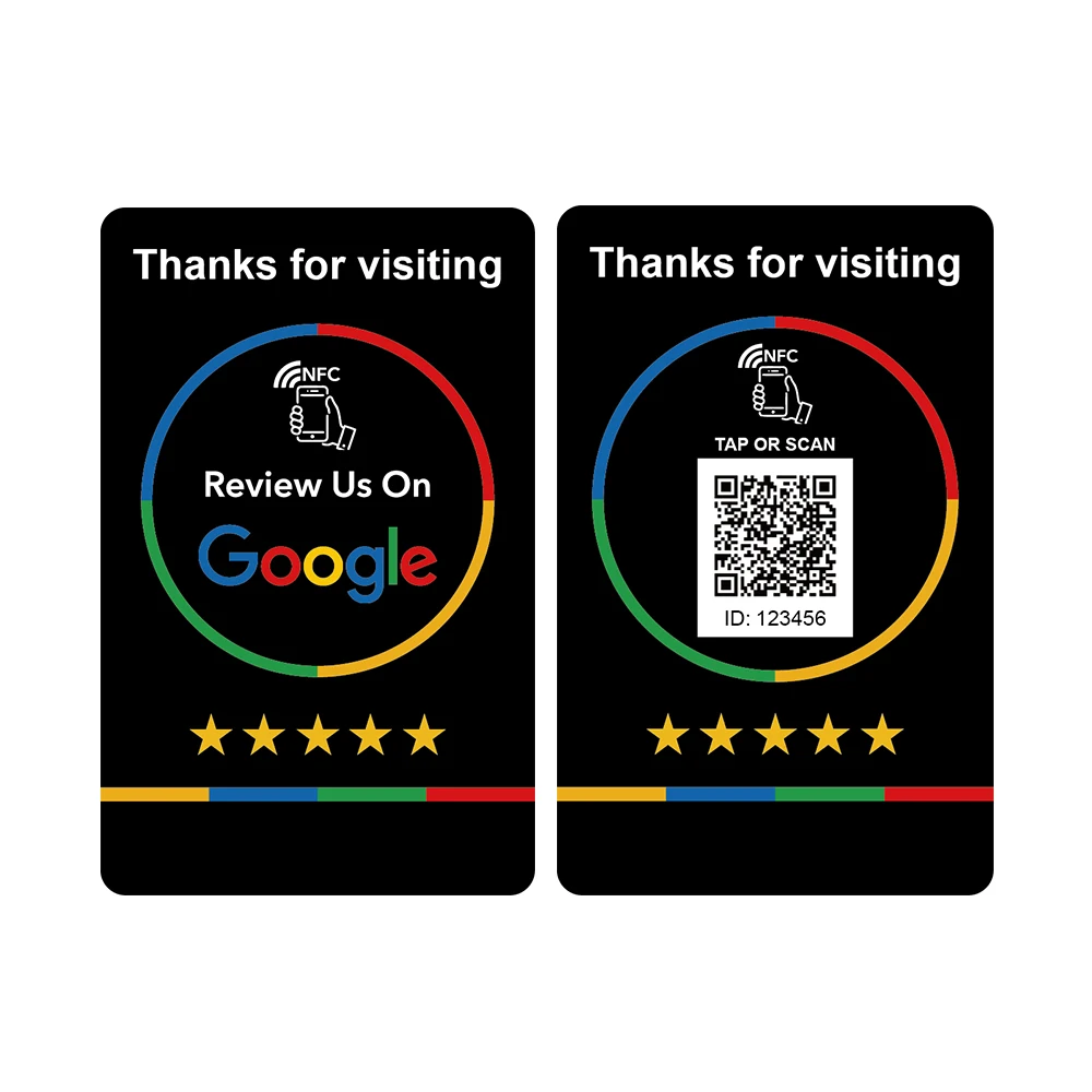 NFC QR Code Business Card Compatible Google Review for Small Business Marketing Boost Your Business Programmable NFC Cards
