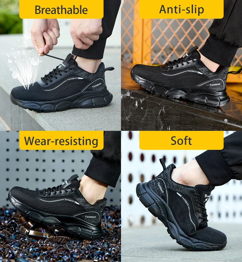 Men's Safety Shoes, anti Smash and anti Stab Work Shoes, Men's Indestructible Safety Boots, Insulated Shoes, Tactical Boots