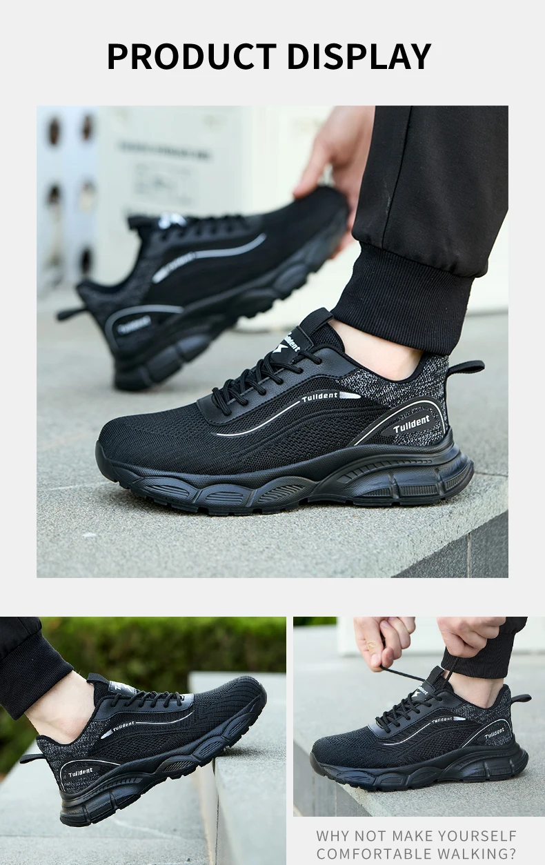 Men's Safety Shoes, anti Smash and anti Stab Work Shoes, Men's Indestructible Safety Boots, Insulated Shoes, Tactical Boots
