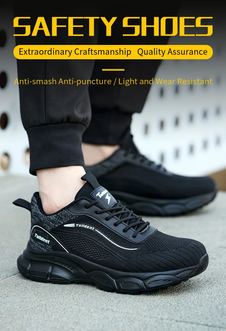Men's Safety Shoes, anti Smash and anti Stab Work Shoes, Men's Indestructible Safety Boots, Insulated Shoes, Tactical Boots