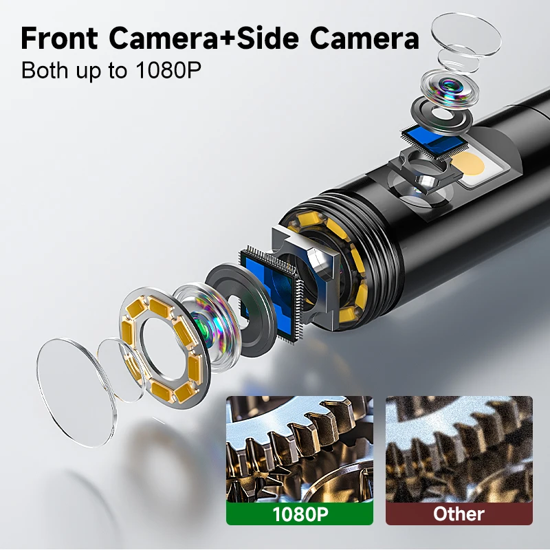 HD1080P Endoscope 3in1 Micro USB Type-C Single Dual Camera for IOS iphone Android Phones Waterproof Pipe Inspection Borescope