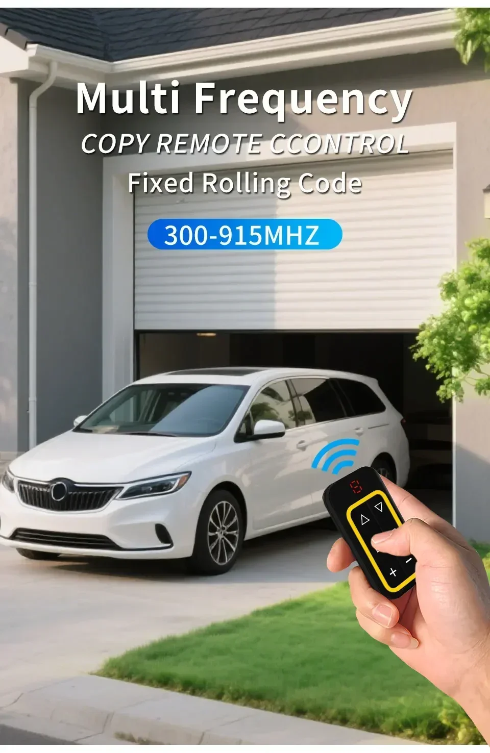 300-915MHZ 8 in 1 Garage Door Remote Control Copy Duplicator 433mhz 868mhz 8CH Multi-frequency Garage Remote Code Transmitter