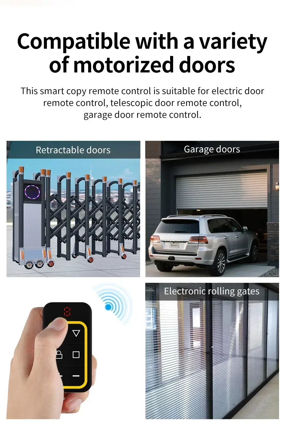 300-915MHZ 8 in 1 Garage Door Remote Control Copy Duplicator 433mhz 868mhz 8CH Multi-frequency Garage Remote Code Transmitter