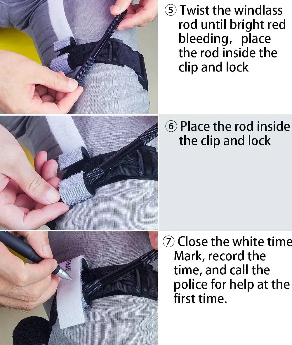 Tactical Emergency Tourniquet Aluminum Rod One-Handed Operation Spinning First-Aid Supplies Rescue Life Outdoor Survival Tool