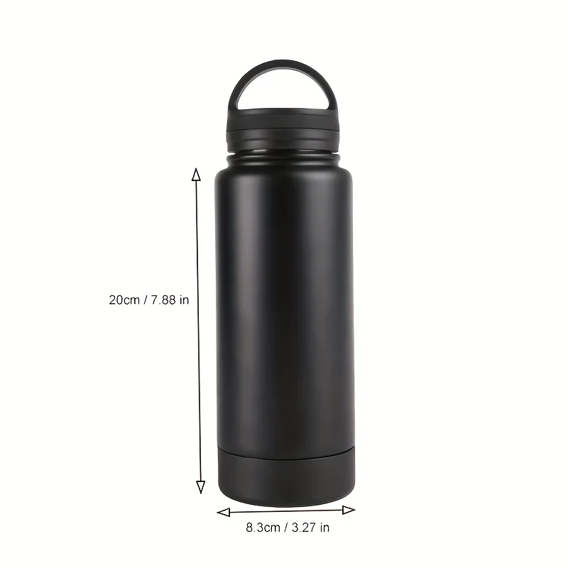 Diversion Safe Stainless Steel Water Bottle with Independent Safety Box at Bottom for Secure Storage