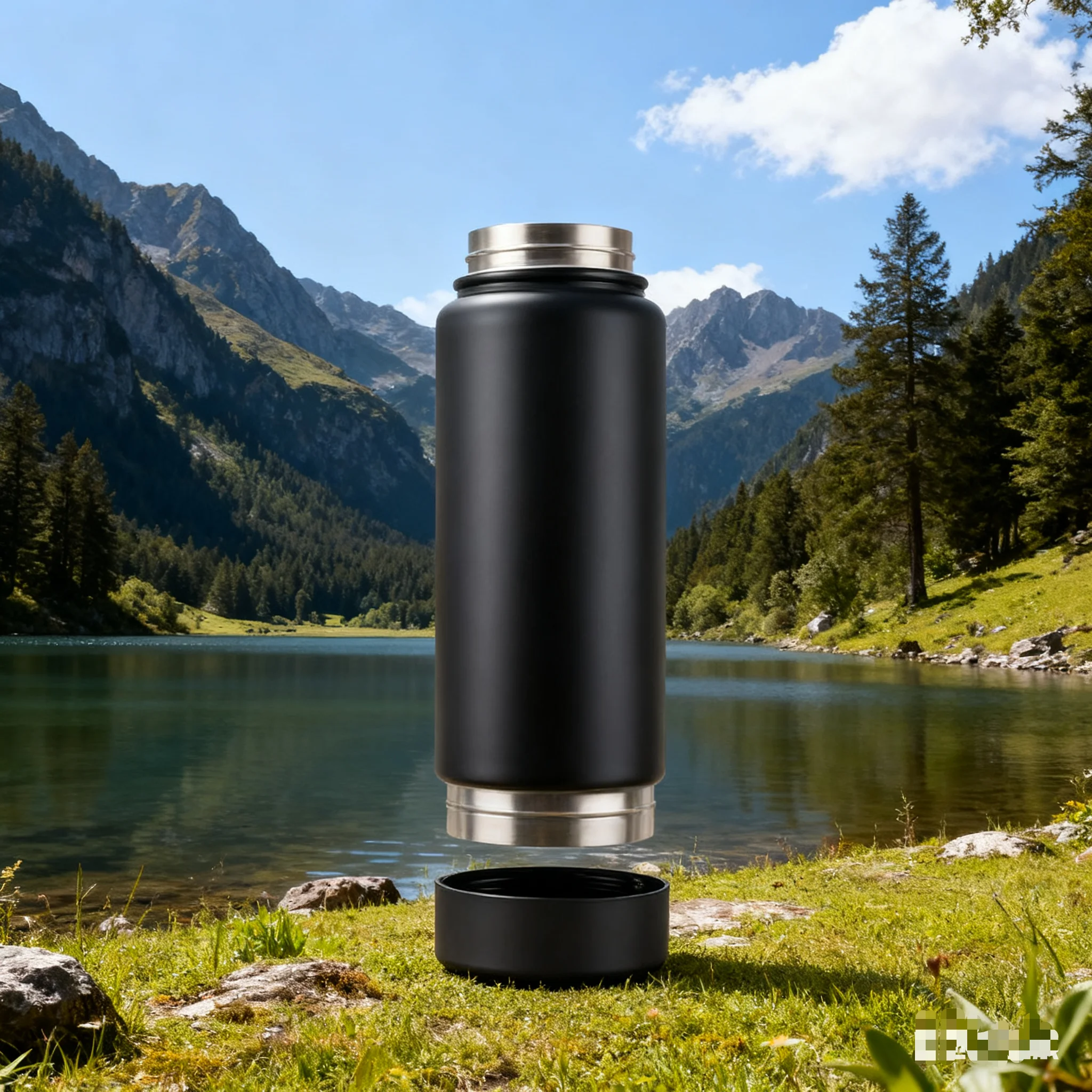 Diversion Safe Stainless Steel Water Bottle with Independent Safety Box at Bottom for Secure Storage