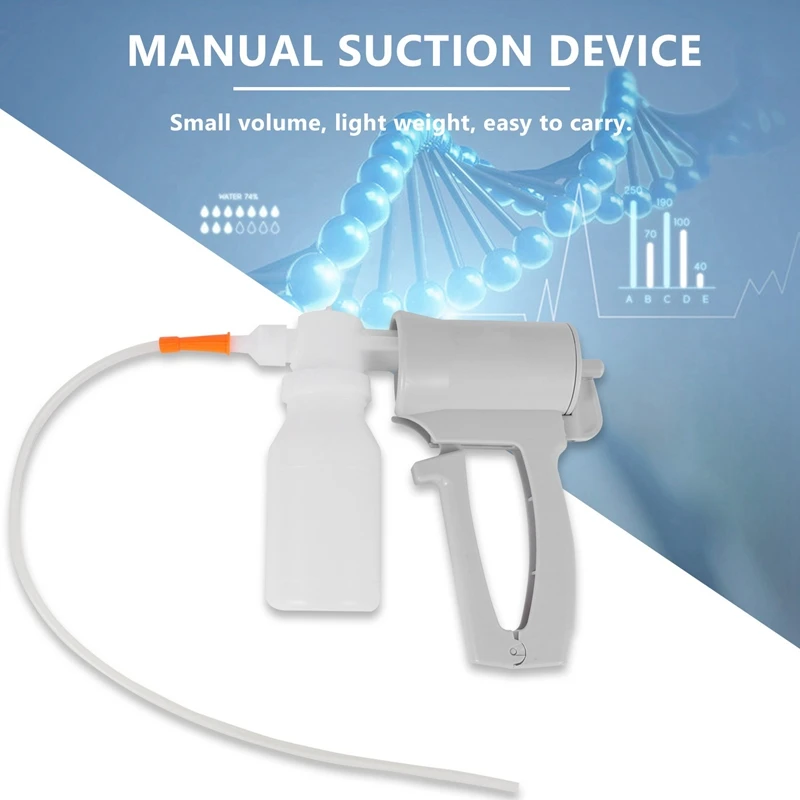 Portable Manual Sputum Suction Pump Handheld Medical Aspirator Device for Elderly Child Home Care Sterile Catheter Tube