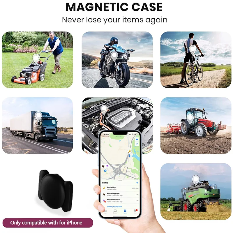 Vivilife 4PCS Location Tracking Smart Tag for Apple Find My Bag Finder Tracker Kits With Strong Magnetic Suction Silicone Shell