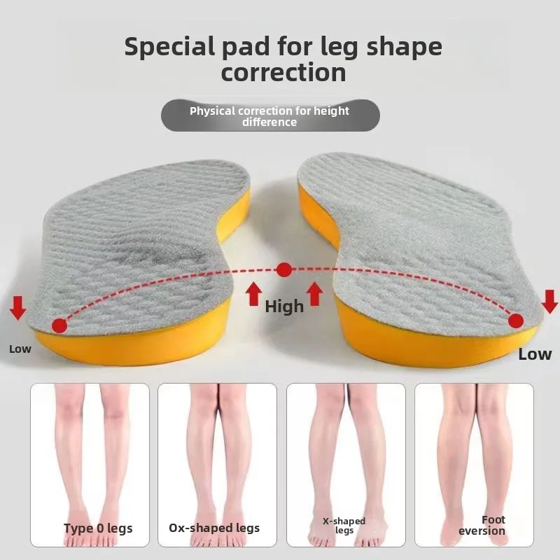 Insoles Unisex Orthopedic Insoles-Effective for Leg Shape Correction Overpronation/Supination Flat Feet O-Leg X-Leg&Arch Support