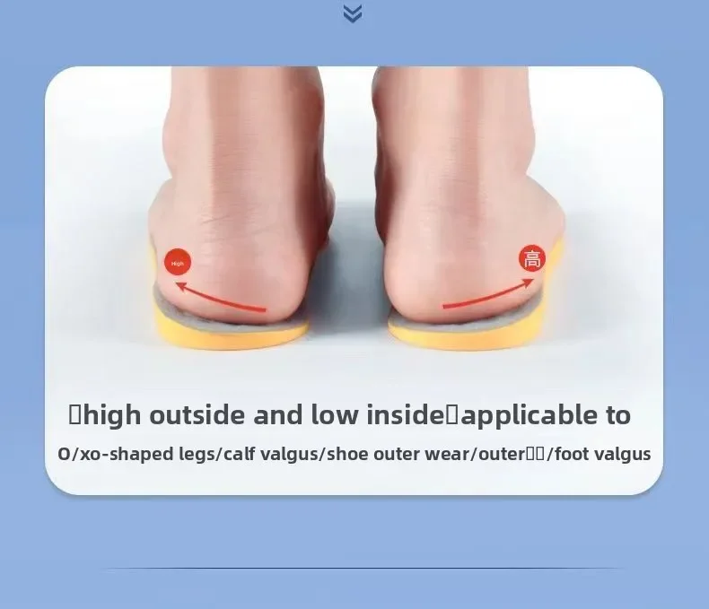 Insoles Unisex Orthopedic Insoles-Effective for Leg Shape Correction Overpronation/Supination Flat Feet O-Leg X-Leg&Arch Support