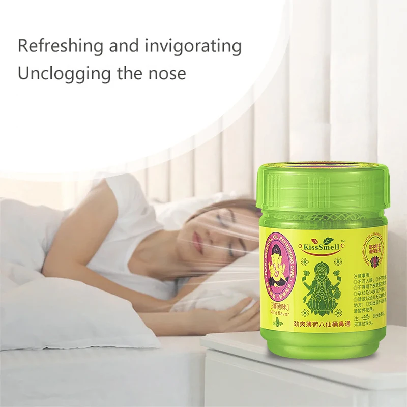 Herbal Inhalant Inhaler Traditional Nose Flow Carsick Refreshing Refreshing Essences To Keep Brain Clear Anti Drowsiness Mint
