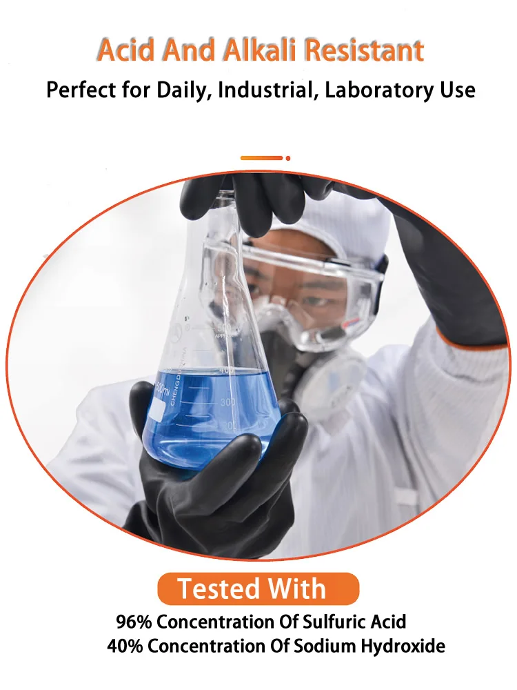 35-55cm Heavy Duty Waterproof Latex Gloves Chemical Resistant Acid Oil Resistant For Home Industry Factory Work Safety Gloves