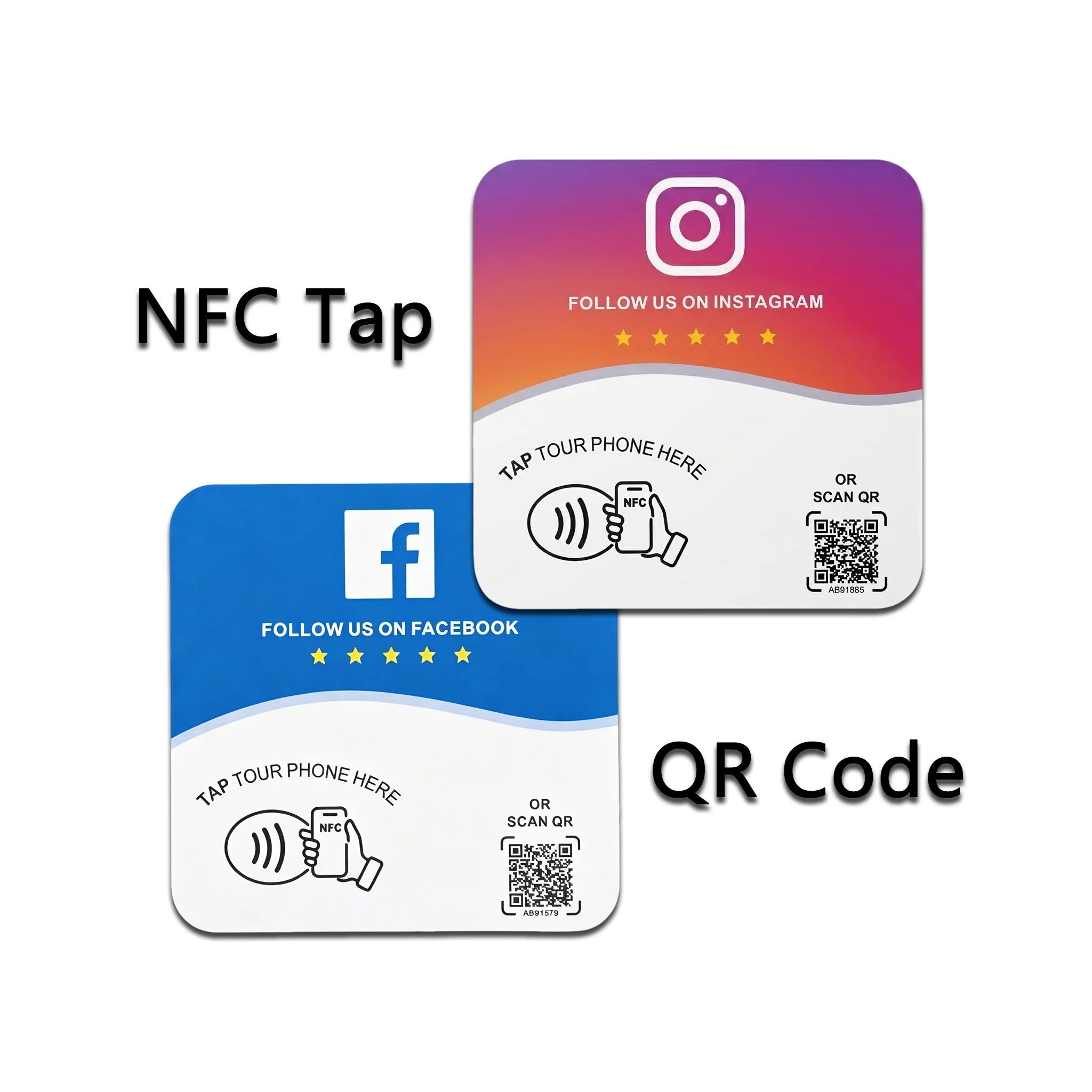1/3pcs NFC 215 Programmable for Google ins facebook NFC Station Table 13.56Mhz QR code can independently set link Adhesive Card