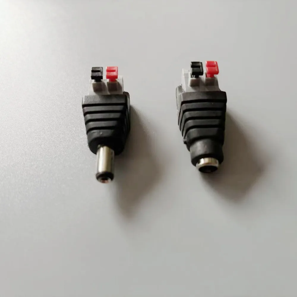 DC Power Jack Plug Adapter Barrel Connector Male Female 5.5*2.1 DC BNC RCA Plug Terminal AV Plug Socket Cable Adapter