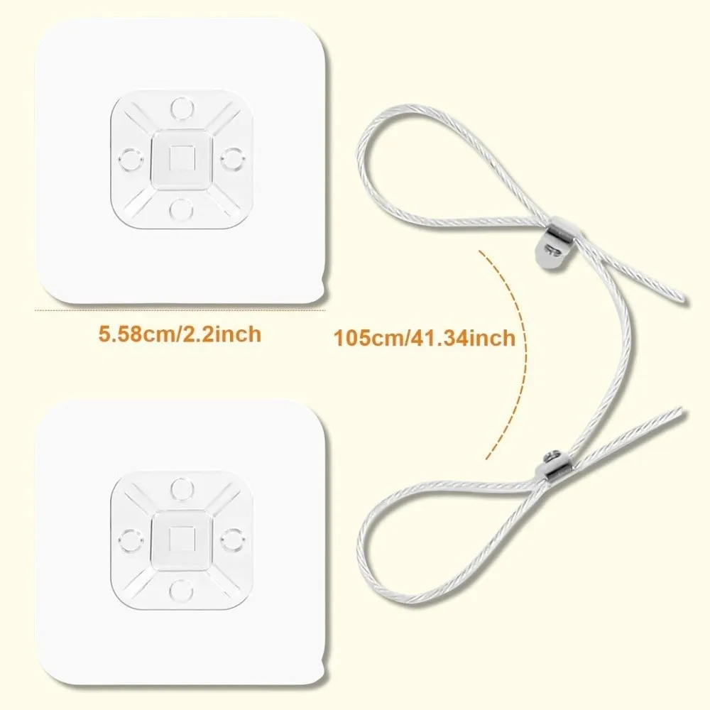 Anti-Tip TV Safety Strap Premium Adjustable Anti-Tip Furniture Fastening Kit Secure Easy Install