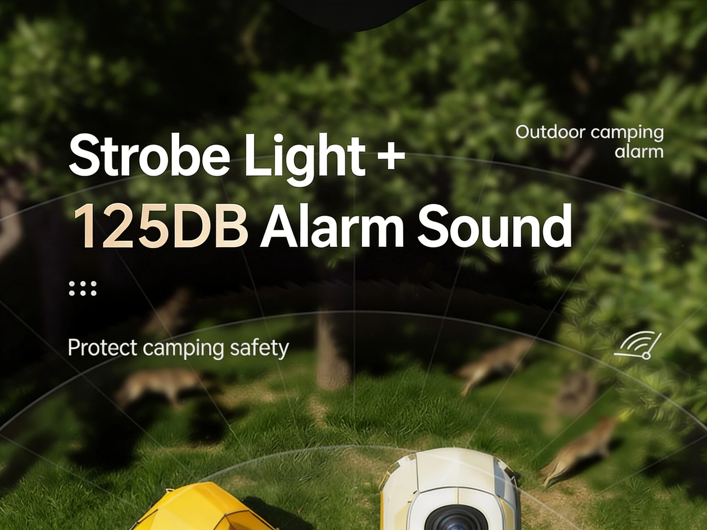 Outdoor Tent Anti-Wolf and Anti-Theft Alarm, Camping Security Electronic Sentinel, Remote Control Infrared Human Body Sensor