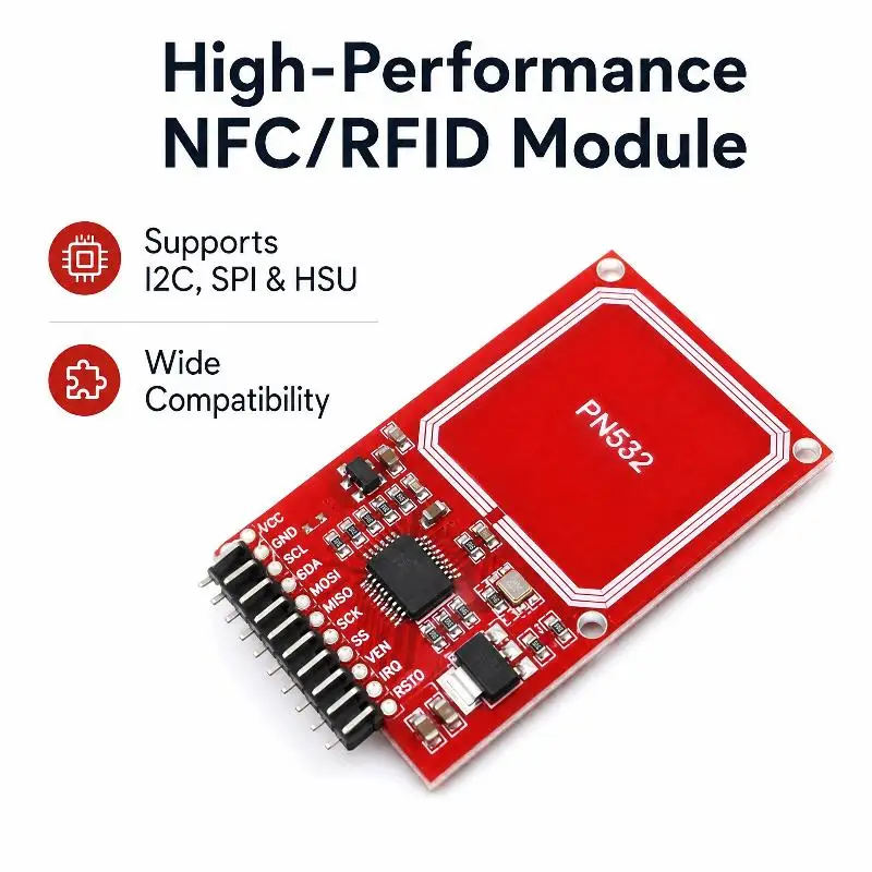 PN532 V3 NFC RFID Read Write Module Built Antenna I2C SPI HSU Interface Electronic RFID Tag Read Write DIY Electronic Projects