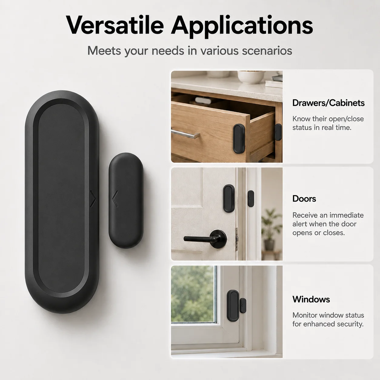 Tuya Zigbee Wifi Door Sensor Window Entry Sensor Security Burglar Magnetic Sensor Alarm Smart Life Work With Alexa Google Home