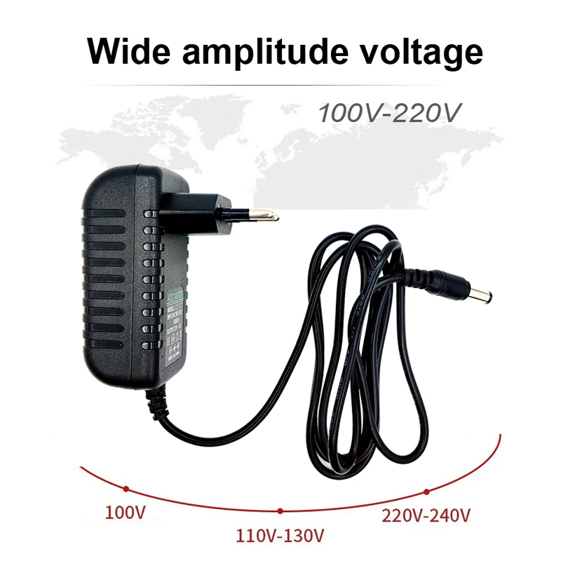 2pcs Power Adapter EU Plug AC 100-240V Input DC 12V 2A Output Supply Charger Universal Adapter for CCTV Camera DVR Router LED