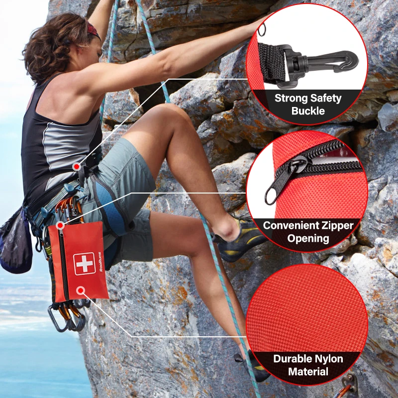 57-Piece First Aid Kit Mini Outdoor Survival Gear for Camping, Travel, Car, Office, Home Emergency & IFAK Medical Bag
