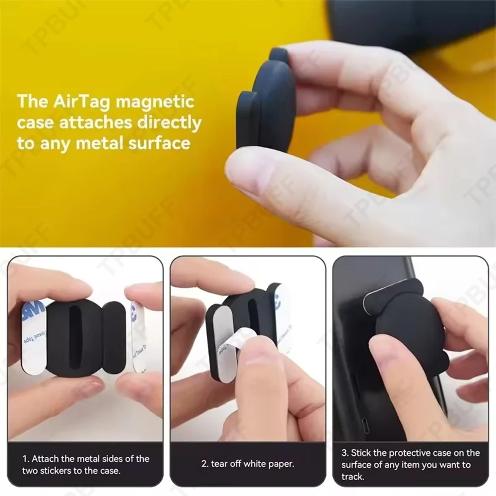 Android AirTag with Magnetic Case Locator Car Item Finder Car Bike Motorcycle Anti-lost Mini Gps Tracker with Protective Cover