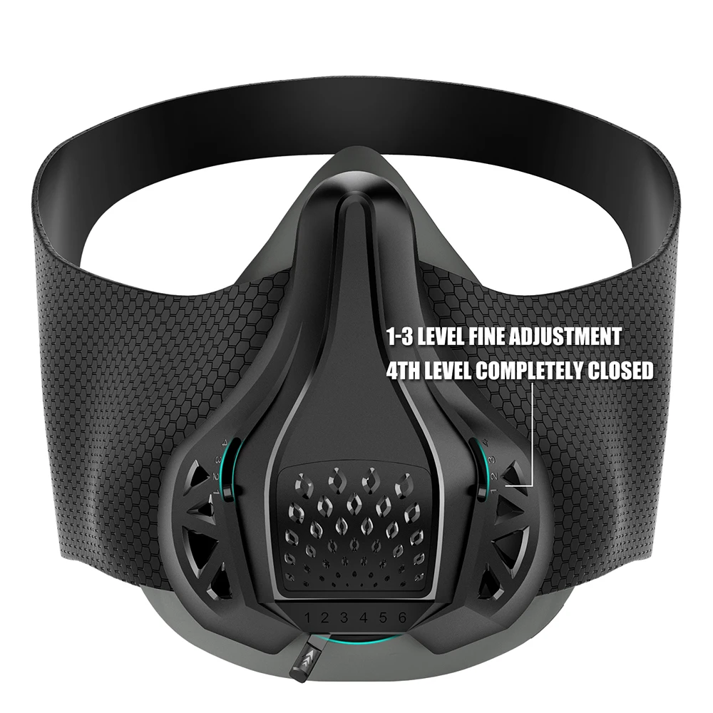 Sports Training Mask Adjustable 48 Breathing Air Resistance for Exercise Running Fitness Exercise Physical Endurance