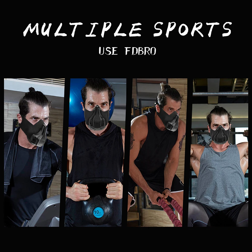 Sports Training Mask Adjustable 48 Breathing Air Resistance for Exercise Running Fitness Exercise Physical Endurance
