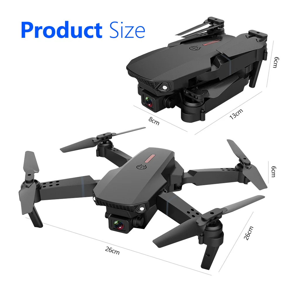 One-click New Drone E88 UAV 360-degree Rotating Folding MINI Remote Control WIFI Aerial Photography Quadcopter Toy Helicopter