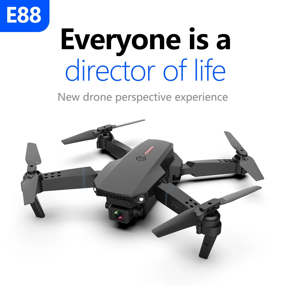 One-click New Drone E88 UAV 360-degree Rotating Folding MINI Remote Control WIFI Aerial Photography Quadcopter Toy Helicopter