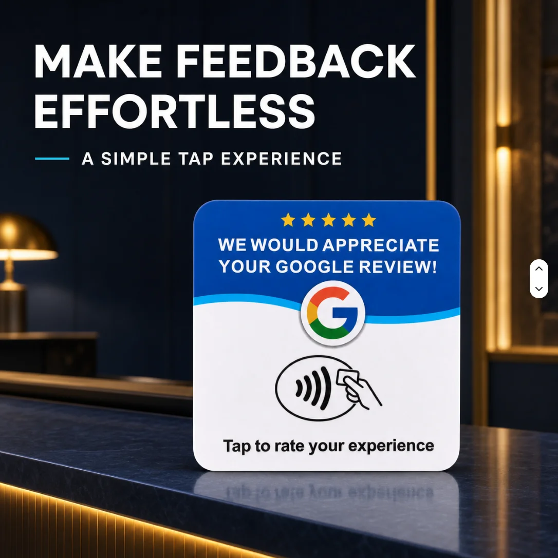 N-tag 215 Crad for Google Review NFC station table NFC 13.56Mhz Menu programmable Reviews display Adhesive-backed card