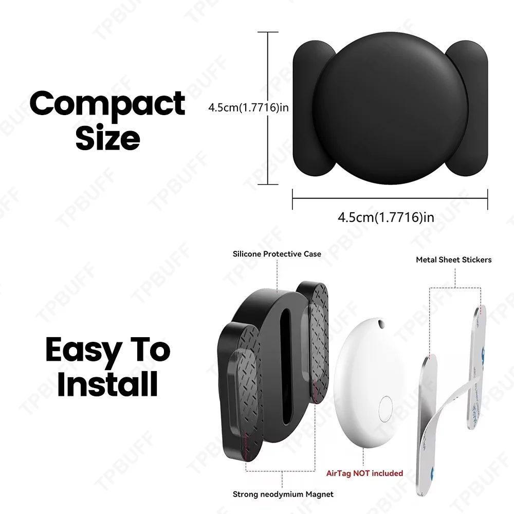 Android Smart GPS Tracker with Strong Magnetic Silicone Protective Case For Google Find Hub Device Tracker Luggage Key Tracking