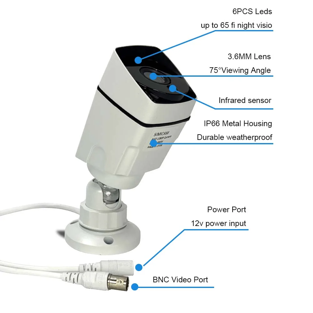 HD 720p/1080p AHD Analog Security Camera Night Vision DVR CCD For Outdoor Indoor Waterproof Home Office CCTV Surveillance Camera
