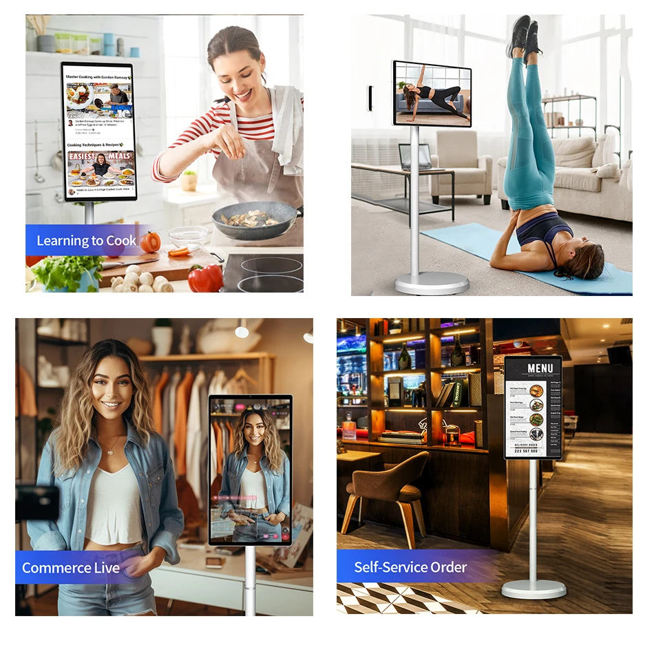 2026 Fashion Popular 21.5 Inch Battery-power Android 13 Lg Stand By Me Tv In-cell Touch Screen Gym Gaming Live Room Smart Tv