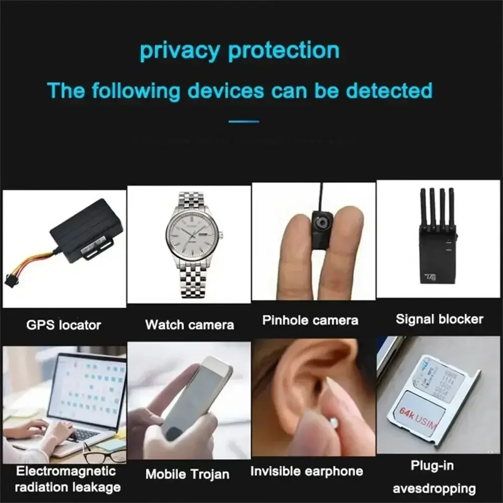 K18 Multi-function Anti-spy Camera Detector Device Finder 1MHz-6.5GHz GSM Audio Bug Finder GPS Signal RF Tracker Detect