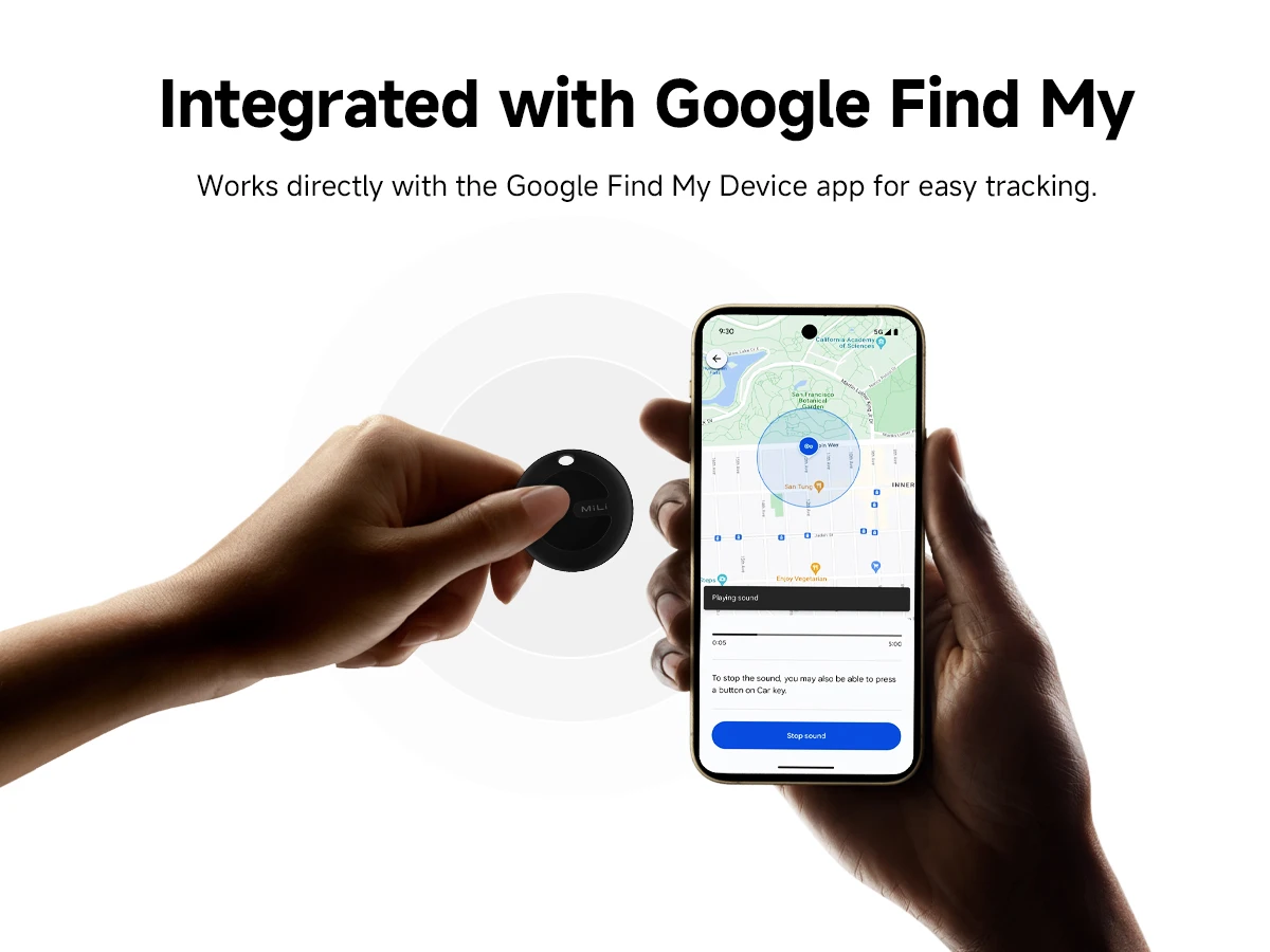 MiLi GPS Tracker Mitag Bluetooth Smart Locator Anti-Lost Device Mobile Keys Elderly Finder Work With Android Find My device