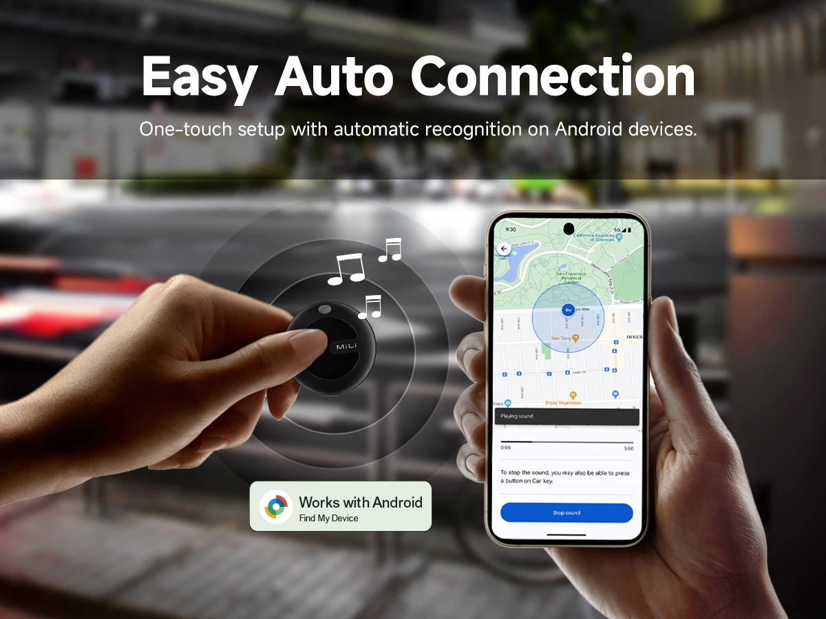 MiLi GPS Tracker Mitag Bluetooth Smart Locator Anti-Lost Device Mobile Keys Elderly Finder Work With Android Find My device