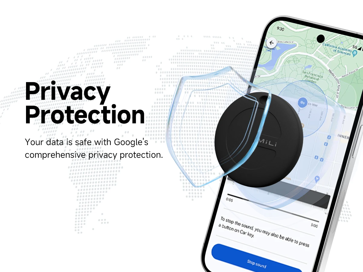 MiLi GPS Tracker Mitag Bluetooth Smart Locator Anti-Lost Device Mobile Keys Elderly Finder Work With Android Find My device