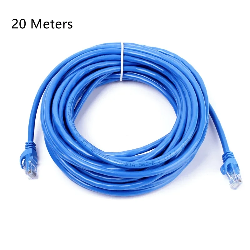 5M/10M/20M Ethernet Cable CAT6E RJ45 Lan Cable UTP Networking Cable Patch Cord for IP POE Camera Desktop Computers Switch Router